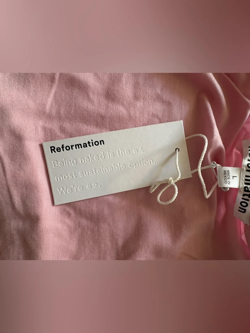 Reformation Adalynn Knit Set in Pink — NWT size L - Picture 13 of 14